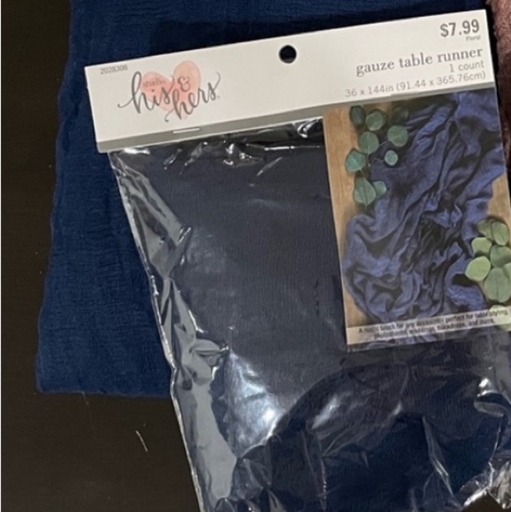 Set of 2 table gauze runner